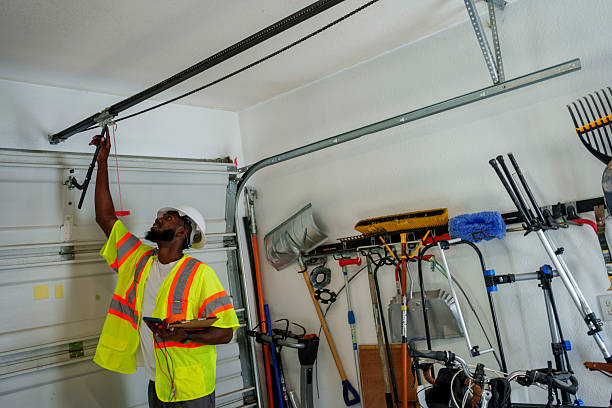 Professional Garage Door Panel Replacement technician working in Kemper County County, MS